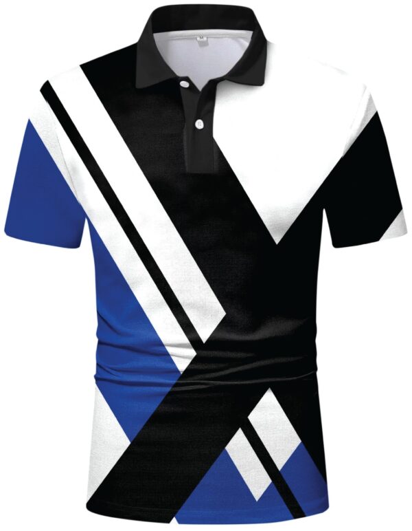 Blue & White Diagonal Polo