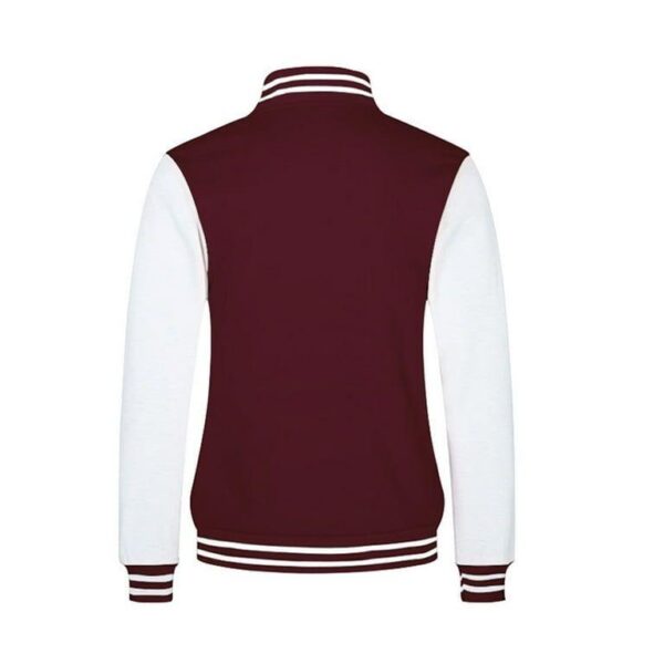 Maroon & White Varsity Jacket