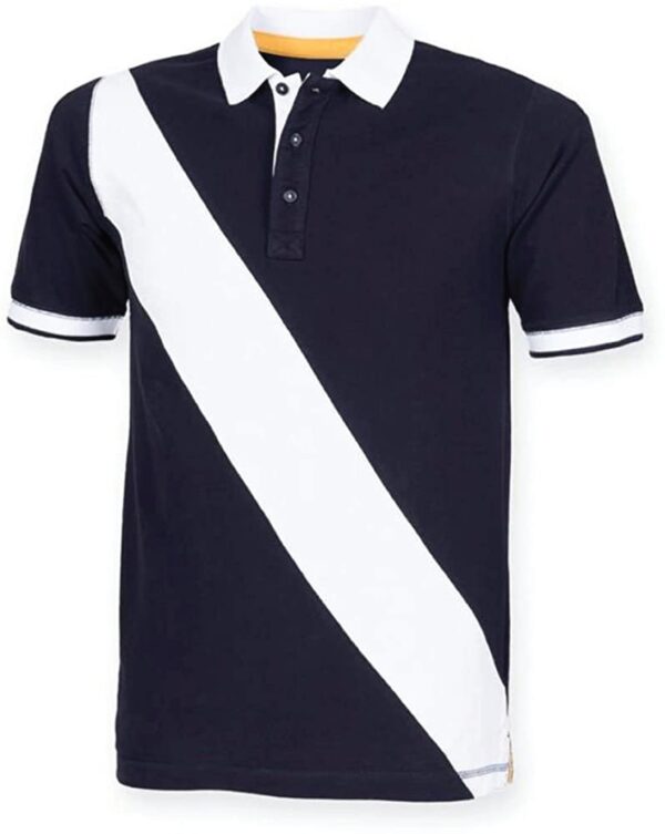 Navy Polo with Stripe